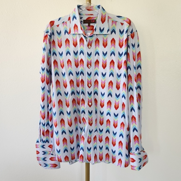 Ted Baker London Mens Long Sleeve Button Front Shirt Size 16.5/42 Light Blue - Picture 1 of 7